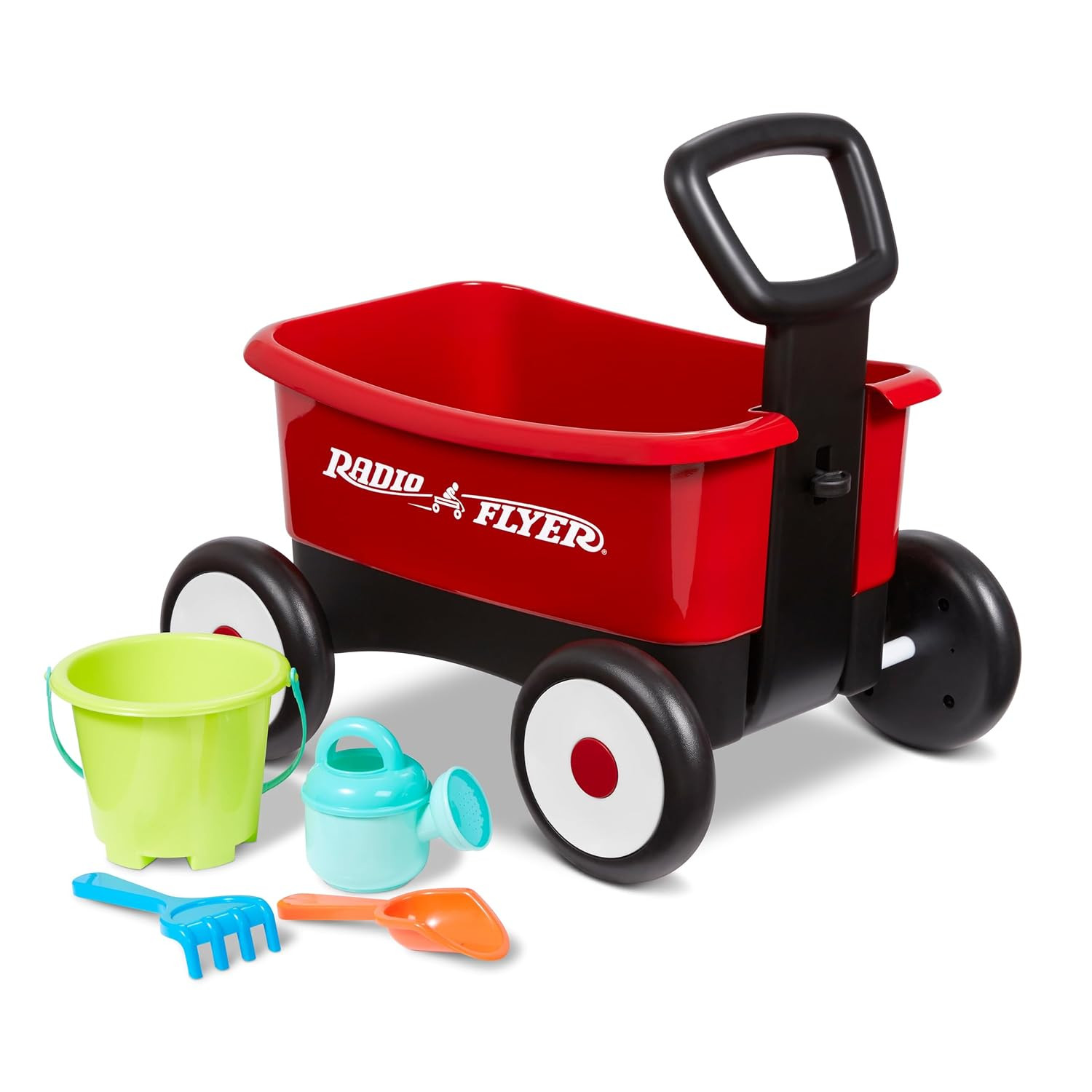 Radio Flyer Push & Pull Walker Wagon with Garden Tools, Ages 1-4 | Amazon (UK)