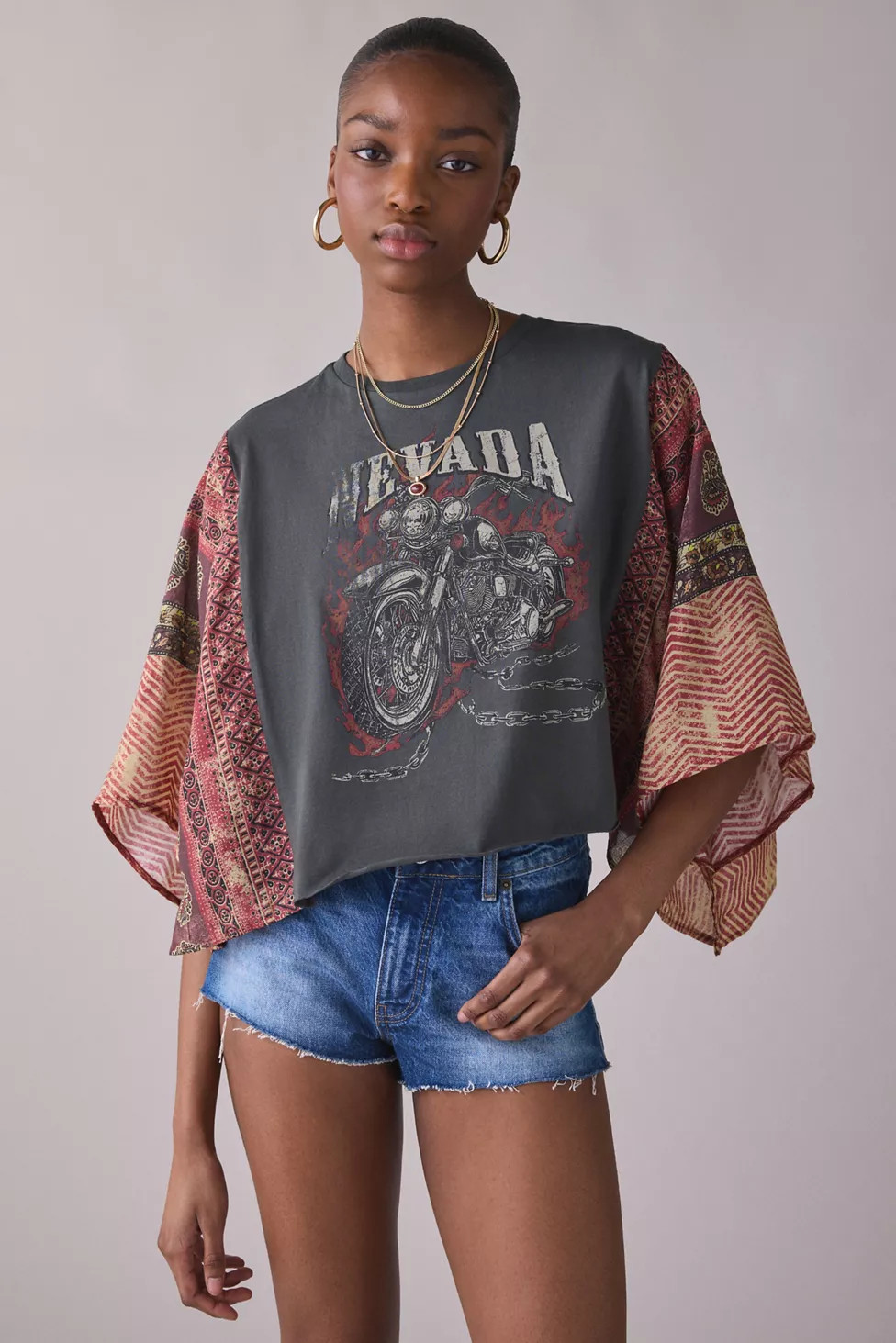 BDG Bad Behavior Graphic Spliced Oversized Tee | Urban Outfitters (US and RoW)