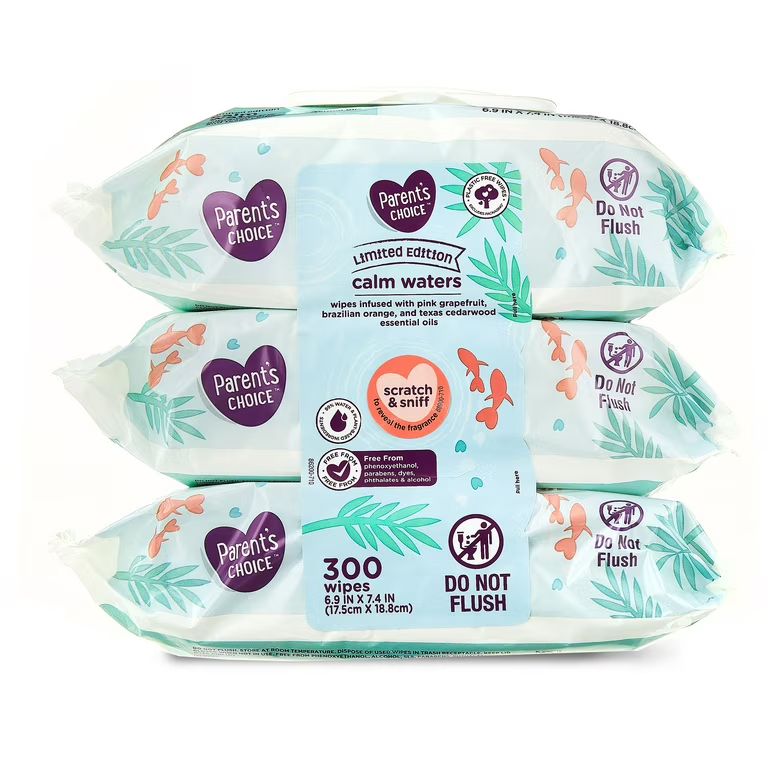 Parent's Choice Calm Waters Limited Edition Baby Wipes, 300 Count | Walmart (US)