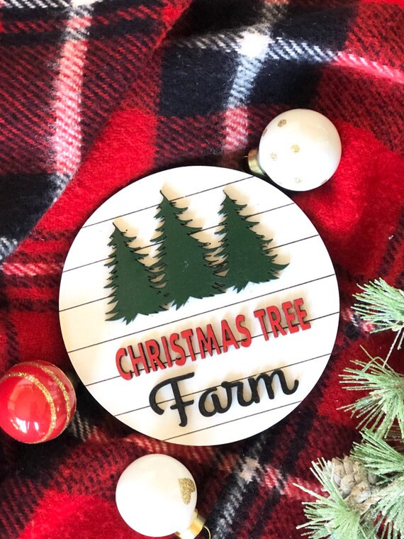Christmas sign | tiered tray faux shiplap Christmas  tree farm sign | Etsy (US)