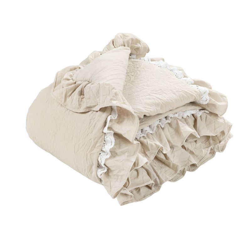 Lush Décor Ella Lace Ruffle Baby Throw Blanket | Target