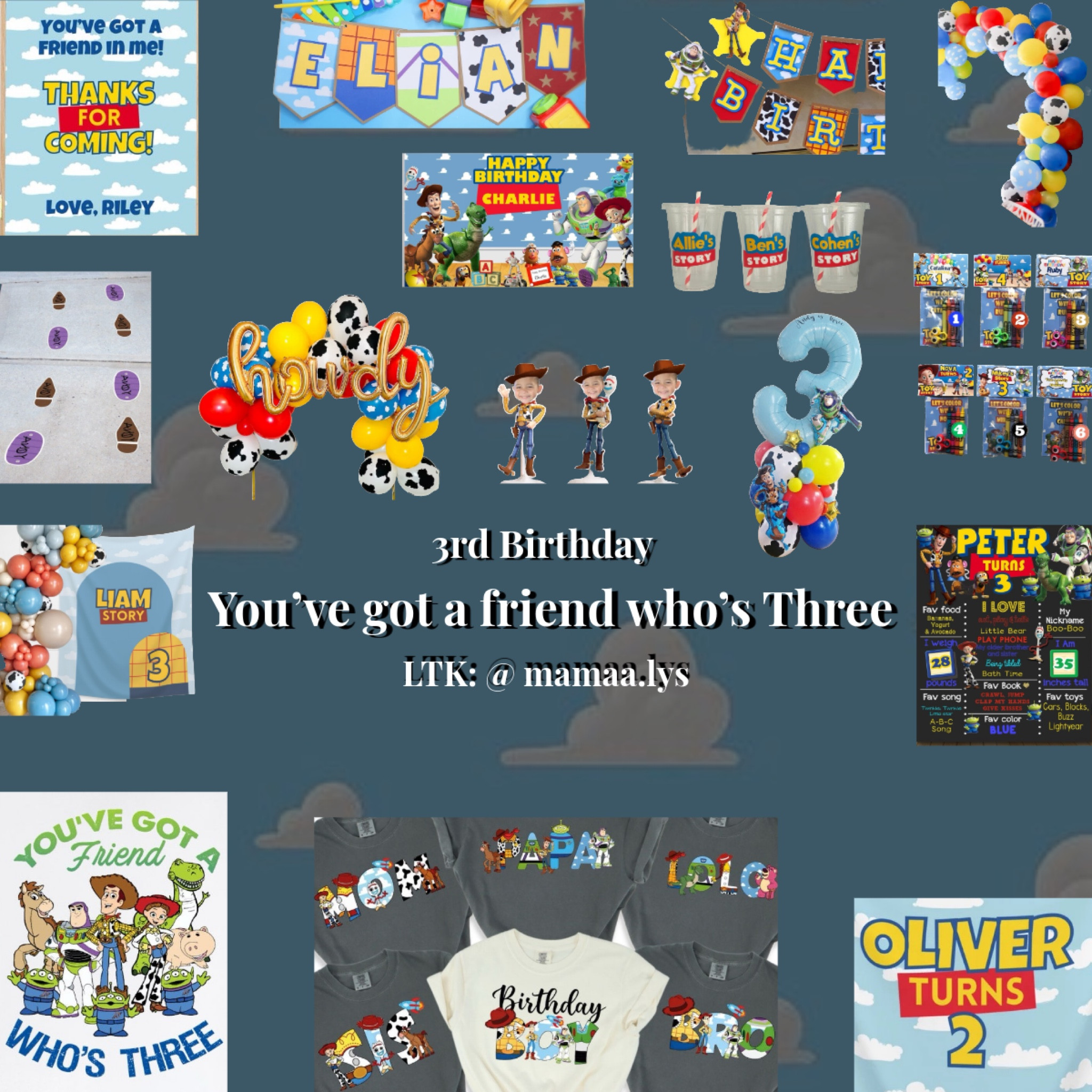 You’ve got a friend who’s three | Toy Story birthday | Disney birthday | third birthday | birthday | birthday theme | birthday party | party | toddler | kids | family 

#LTKParties #LTKFindsUnder50 #LTKKids