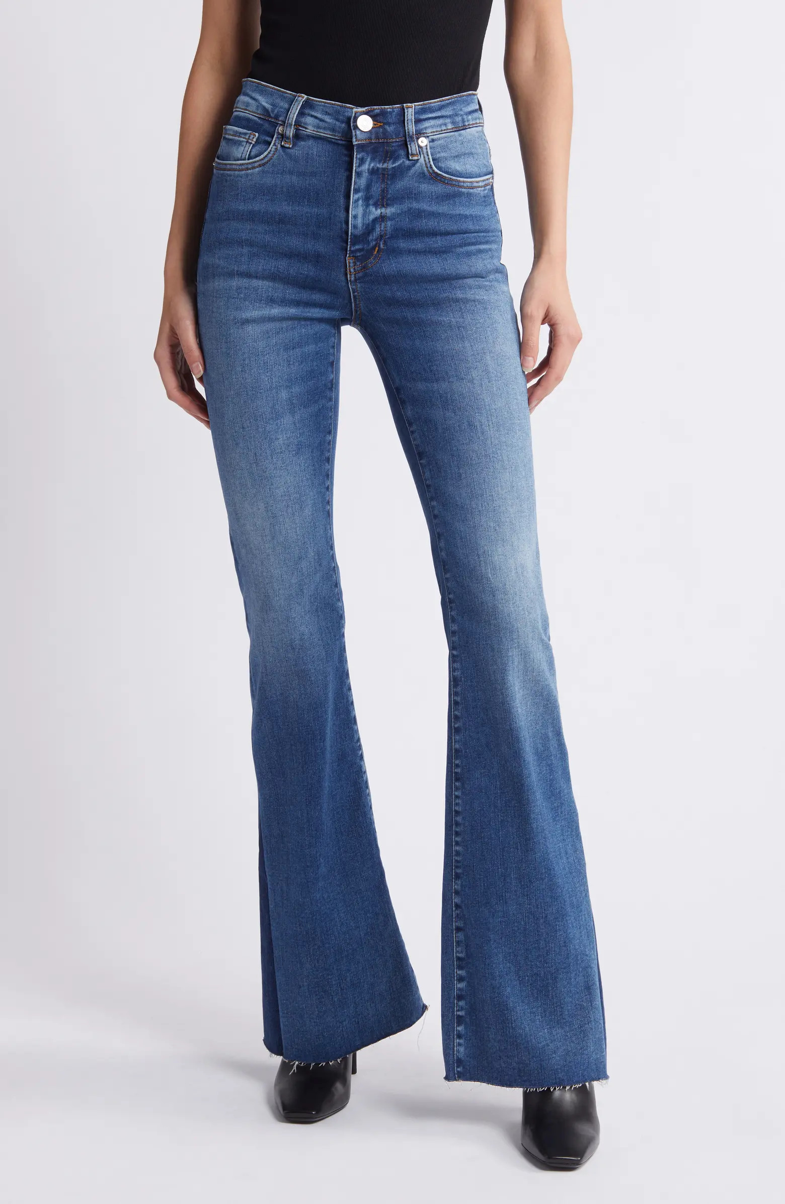 FRAME Le Easy Flare Raw Hem Jeans | Nordstromrack | Nordstrom Rack