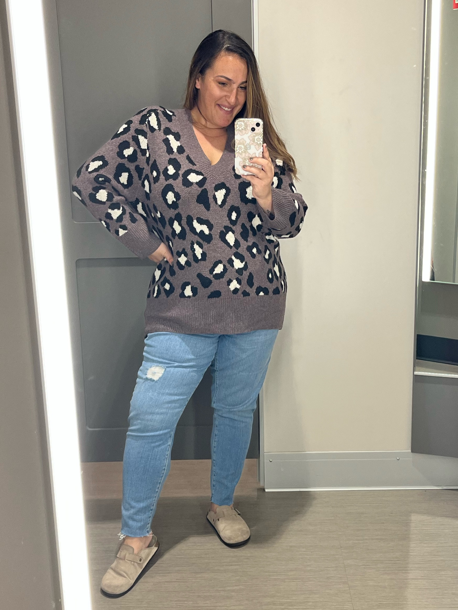 Loving this purple leopard sweater from target and it’s on sale! Great to wear with leggings! I’m in an XL. 

#LTKsalealert #LTKunder50 #LTKcurves