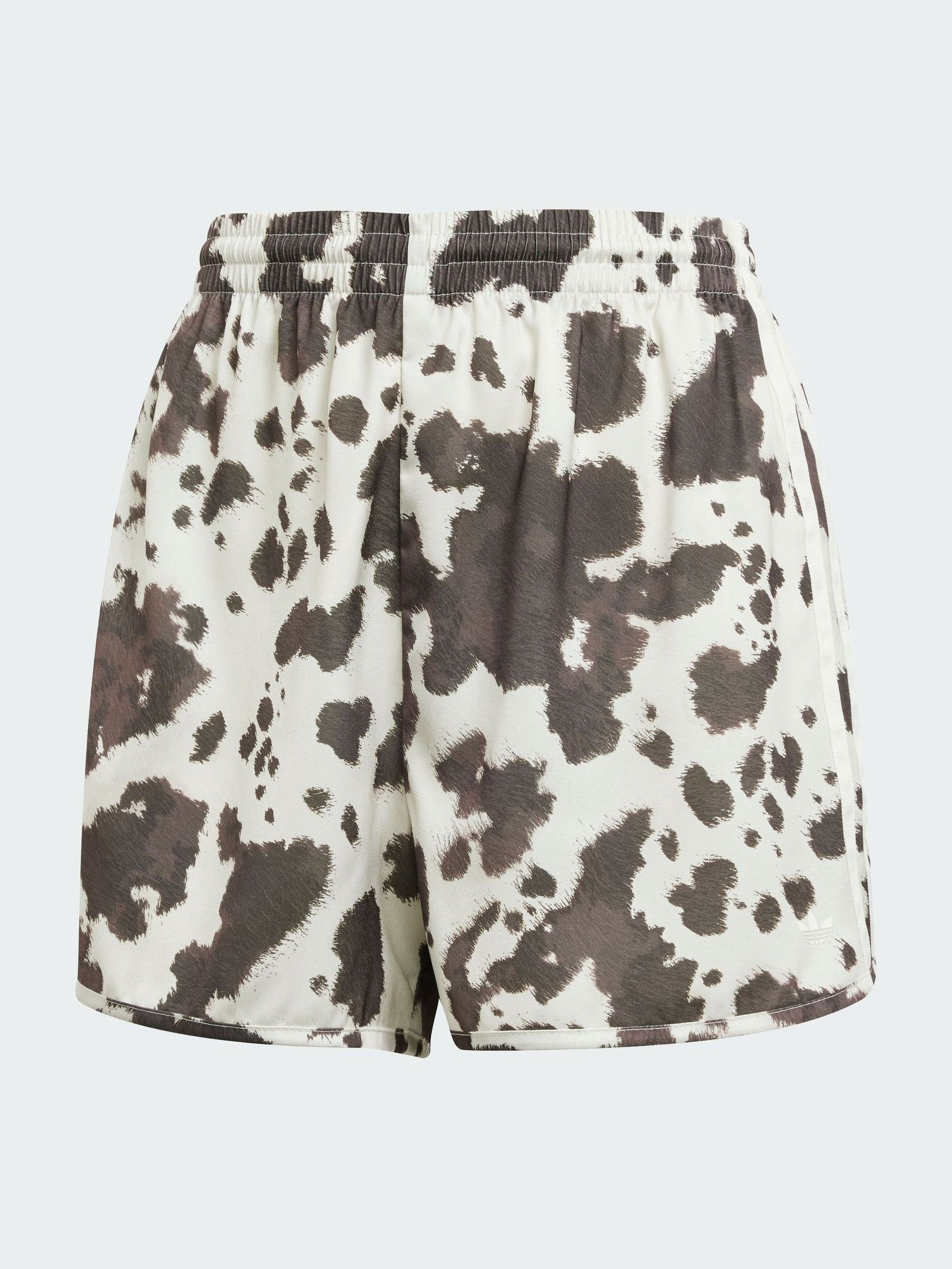 adidas originals adidas Originals Animal Cow Print Satin Shorts | Next US