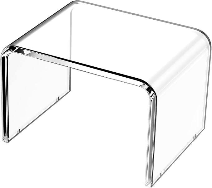 Acrylic Non-Slip Step Stool, 12.6 Inches Acrylic Small Step Stool, Toilet Stool, Plant Stand, Foo... | Amazon (US)