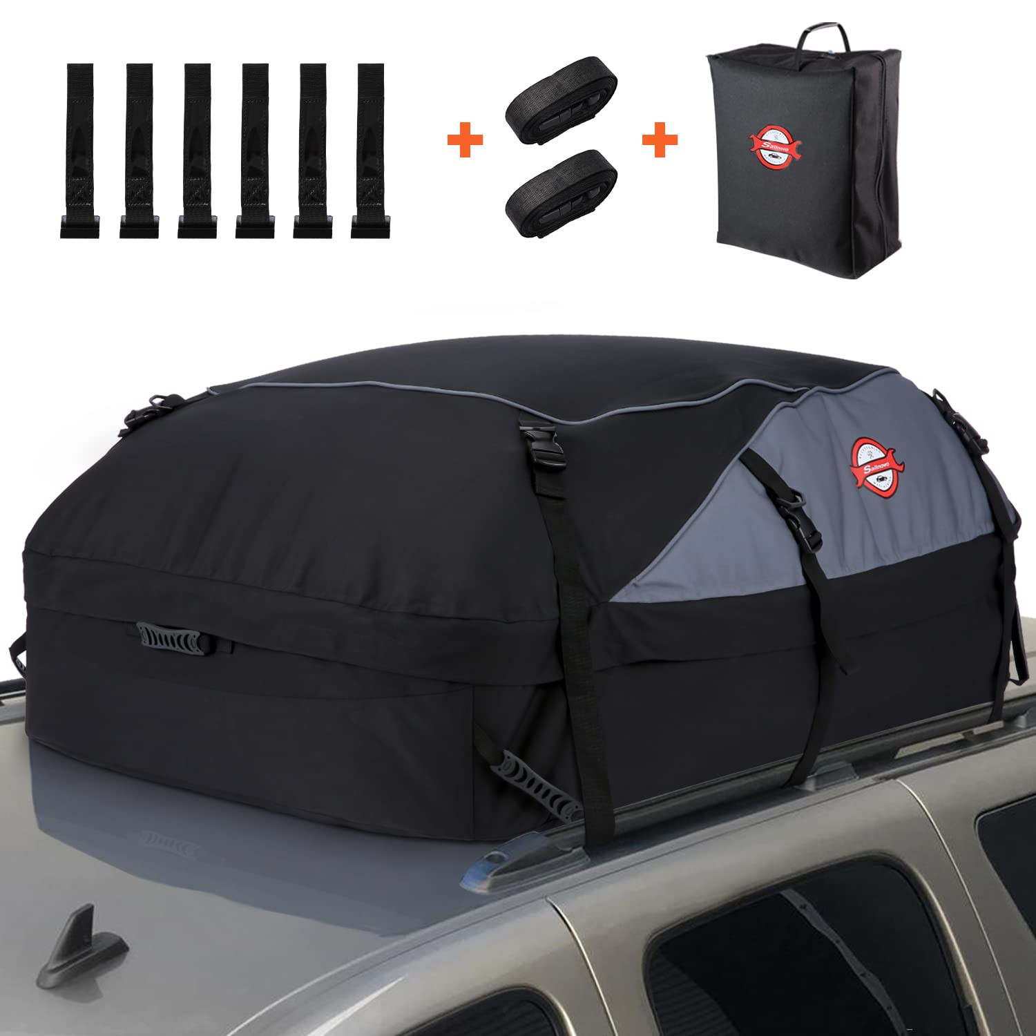 Sailnovo Car Roof Box, 580L Car Roof Storage Bag Waterproof Roof Bag for Cars with/without Roof B... | Amazon (UK)