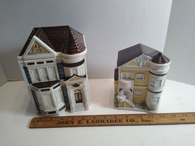 Set Of 2 Vintage Otagiri Victorian House Canister Cookie Jar  / Japan  | eBay | eBay US