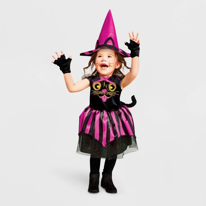 Toddler Pink Cat Witch Halloween Costume Dress - Hyde & EEK! Boutique™ | Target