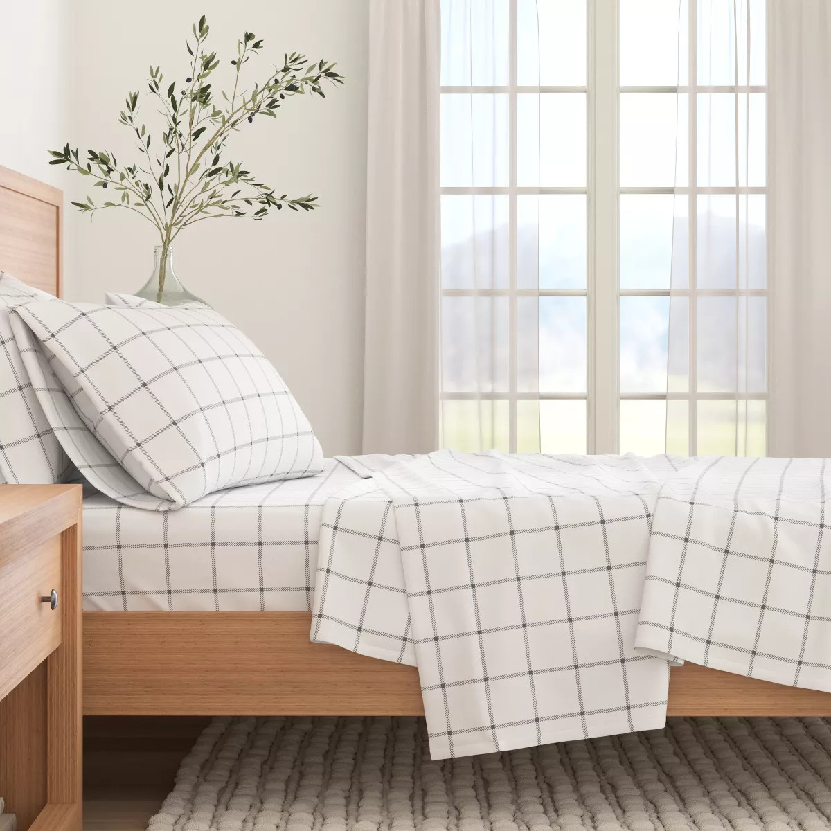100% Cotton Printed Flannel Sheet Set - Great Bay Home | Target