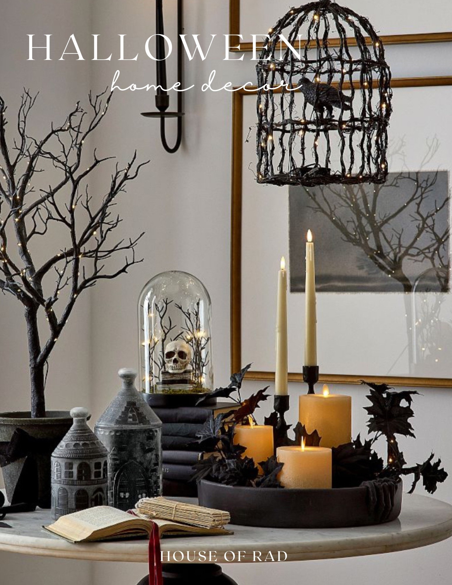 Halloween home decor
Halloween table
Lighted tree
Halloween candles
Halloween cloche
Skulls
Skeleton
Fall home decor
Tray


#LTKSeasonal #LTKHome