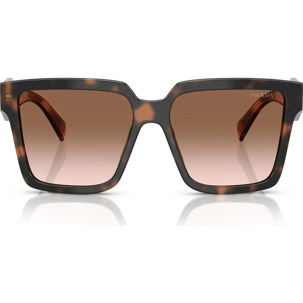 Prada 56mm Square Sunglasses in Brown Grad at Nordstrom | Nordstrom