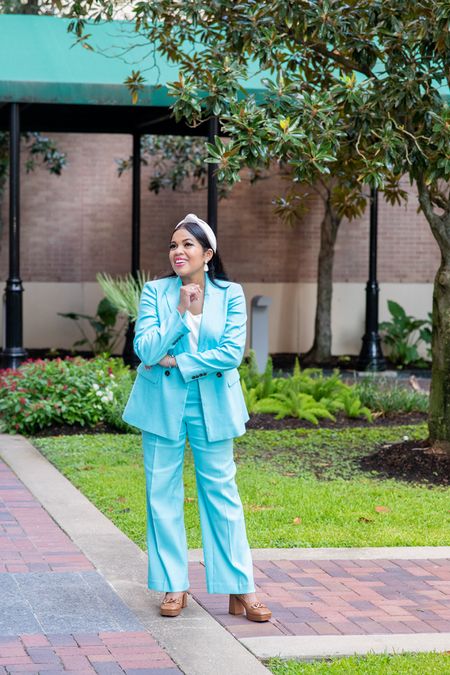 The cutest work outfit! 

Blue workwear. Blue blazer. Blue suit  Work outfit inspo. Summer office outfit. 

#LTKStyleTip #LTKWorkwear