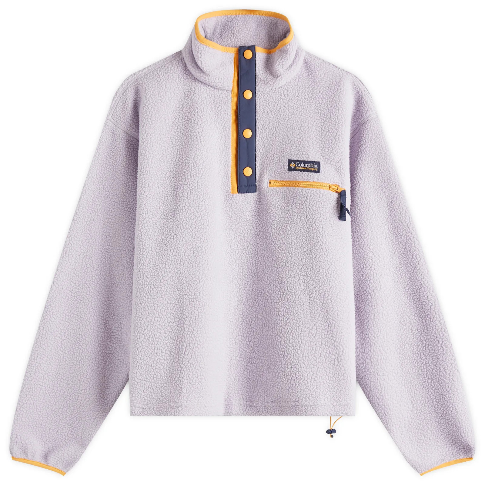 Columbia Women's Helvetia Cropped Half Snap Fleece in Lavender Pearl, Size Large | END. Clothing
