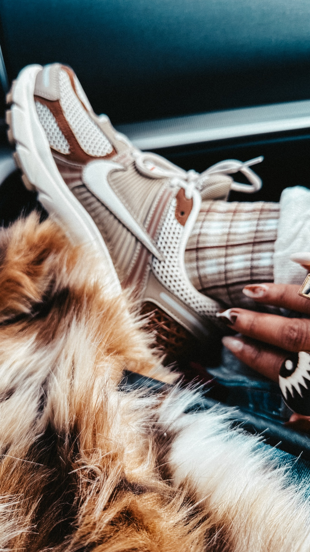 Nike Vomero is never not a good idea 💕 Comfy and cute for all your Fall looks 🍂 And of course, I wore the cutest little socks because details matter ✨ And my faux fur bag 👀 makes a statement all on her own. 

#LTKShoeCrush #LTKActive #LTKStyleTip