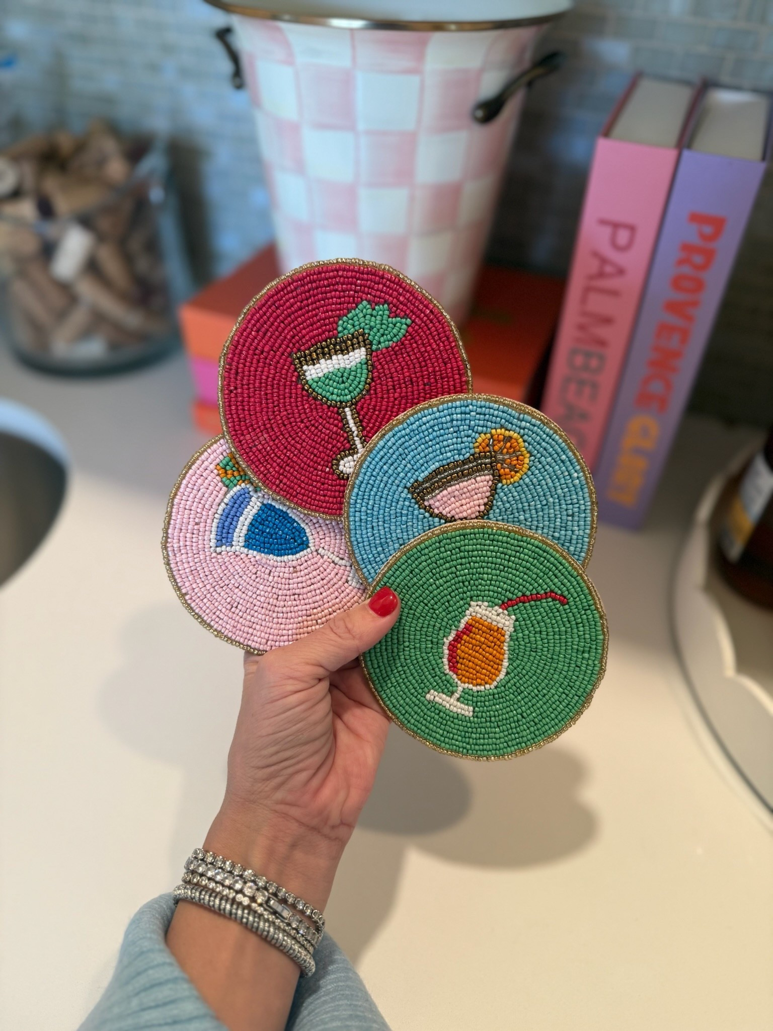 Such a fun party gift! Love these beaded coasters!!

#LTKHoliday #LTKGiftGuide #LTKHome