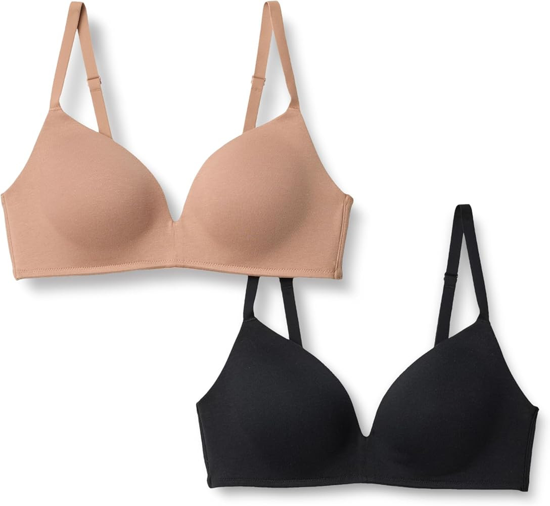 Amazon Essentials Women's Cotton Jersey Lined Plunge Bralette | Amazon (US)