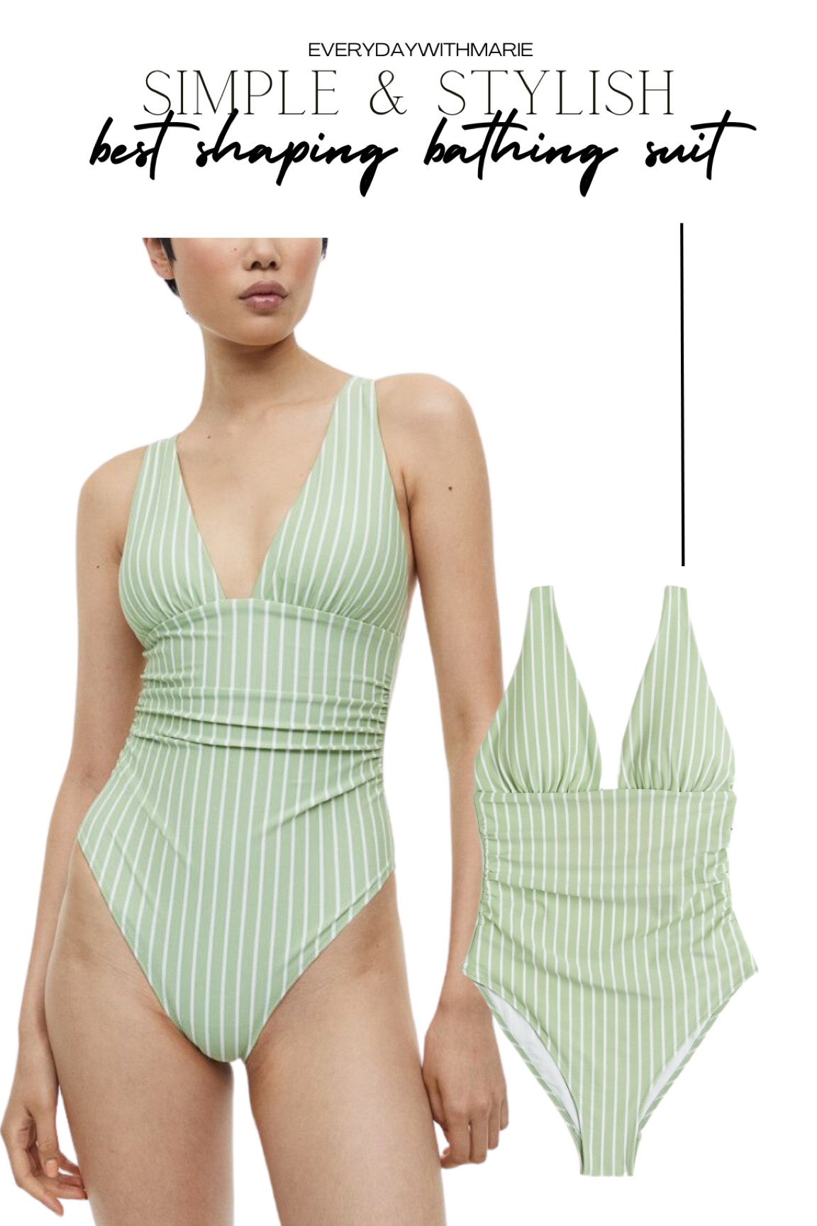 The best and most affordable shaping bathing suit. It’s a bit cheeky so be mindful. I personally don’t mind it as I wear a coverup or beach dress most of the time. H&M has the best bathing suit options! #summeroutfit #beachwear #bathingsuit 

#LTKunder50 #LTKsalealert #LTKswim