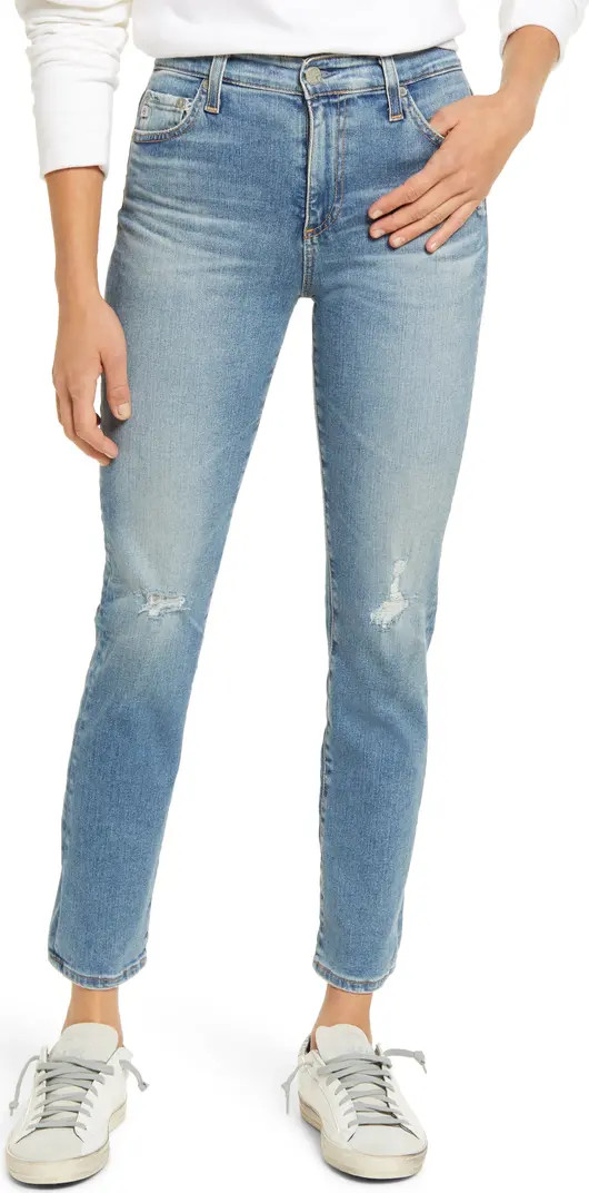 Mari High Waist Slim Crop Jeans | Nordstrom