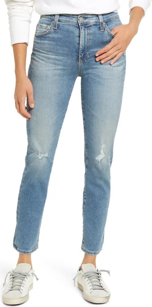 Mari High Waist Slim Crop Jeans | Nordstrom