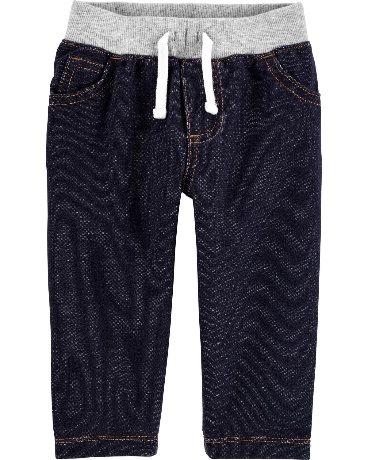 Blue Baby Pull-On Knit Denim Pants | carters.com | Carter's