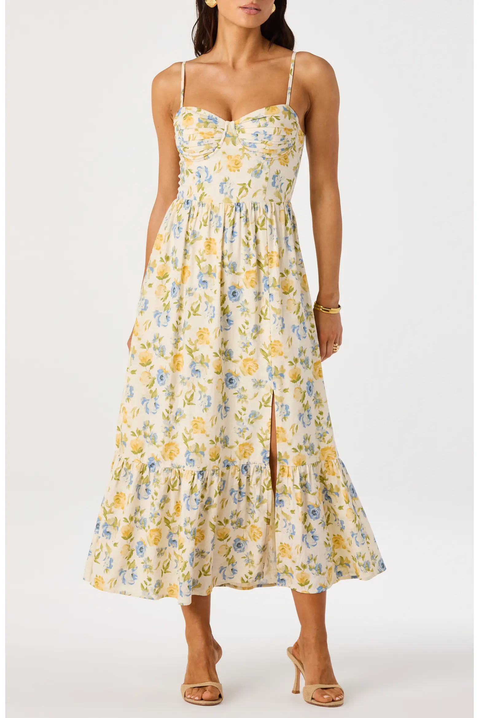 Floral Pleated Bust Fit & Flare Sundress (Women) | Nordstromrack | Nordstrom Rack