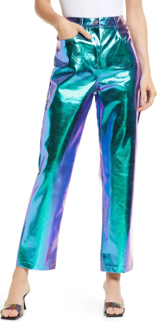Shiny Straight Leg Pants | Nordstrom