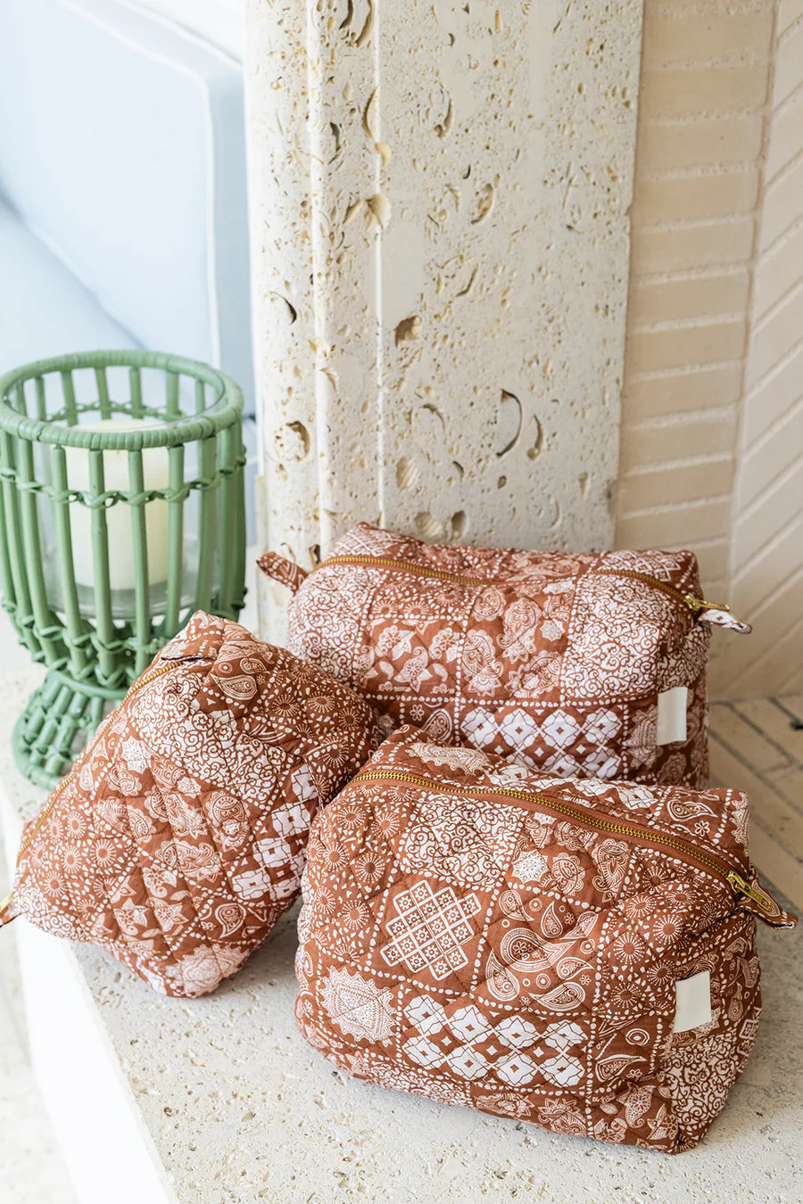 Mocha Bandana Toiletry Set | Julia Amory