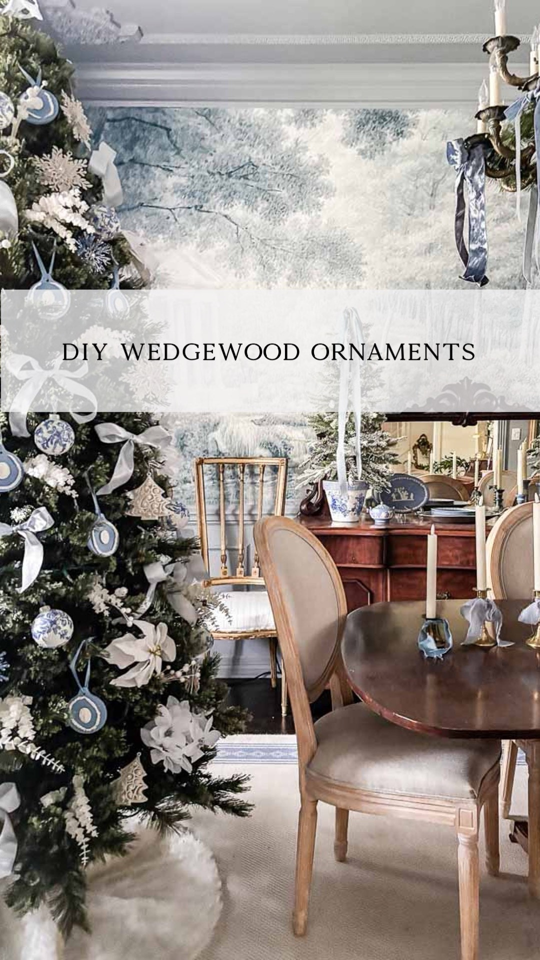 DIY Wedgewood ornaments for the dreamiest blue + white Christmas ✨🤍

#LTKHome #LTKHoliday