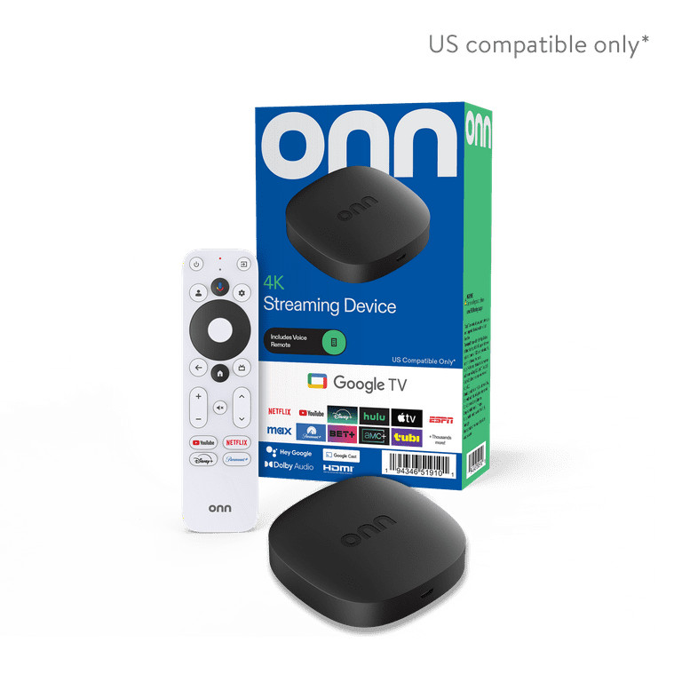 onn 4K Streaming Device, Google TV - Fast Streaming, Ultra HD, 8GB Storage, 2GB RAM, Remote with ... | Walmart (US)