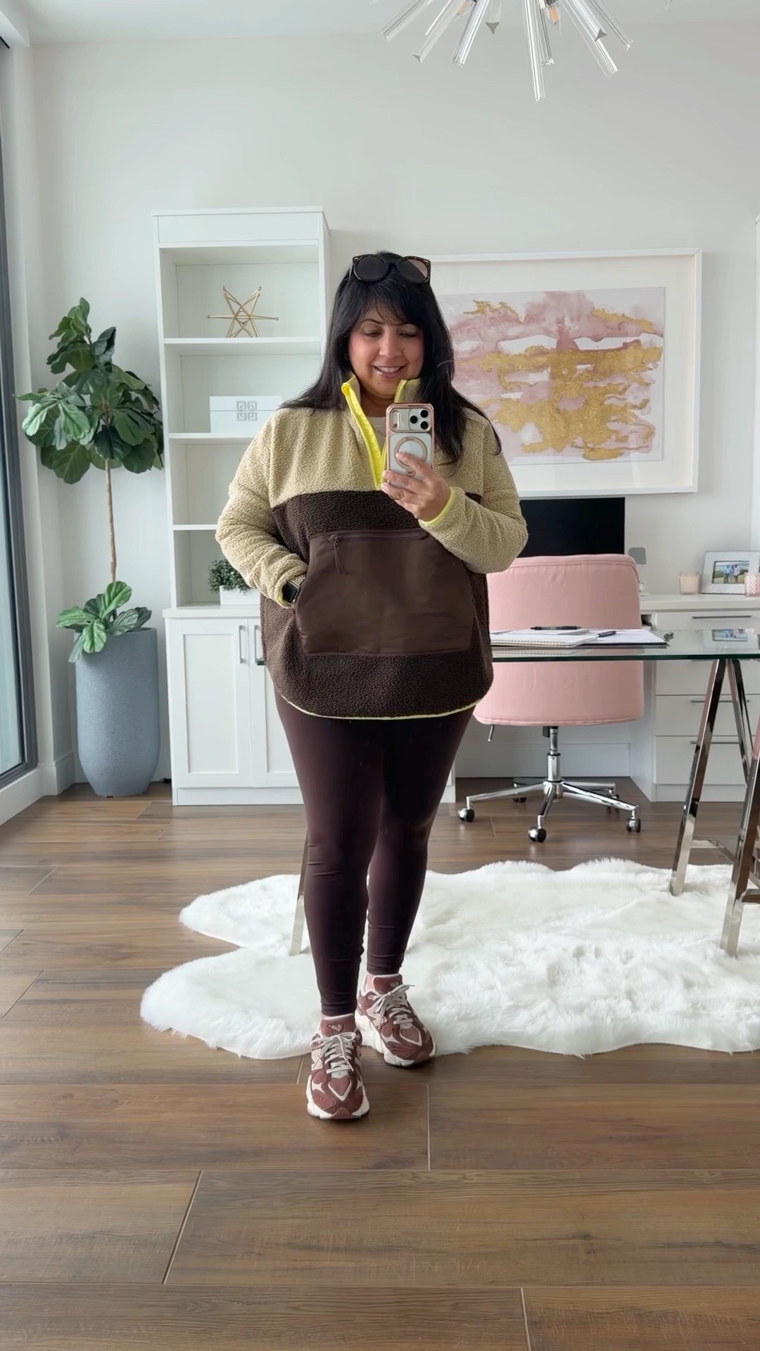 Fall outfits women over 50!

Found the cutest and coziest fleece and it’s currently on sale 50% off! Love this fun neutral color combo and the soft fleece lining on the inside. It has a nice large kangaroo pocket and a zippered one too. It’s long enough to wear with leggings and cover your backside but would be really cute with jeans too. Great for a casual everyday fall outfit that’s perfect for daily walks, running errands and athleisure!

Tuckernuck quarter zip fleece size M/L. Varley leggings size large. Amazon sunglasses.

@Tuckernuck @Varley @Anthropologie

#LTKMidsize #LTKPetite #LTKSaleAlert