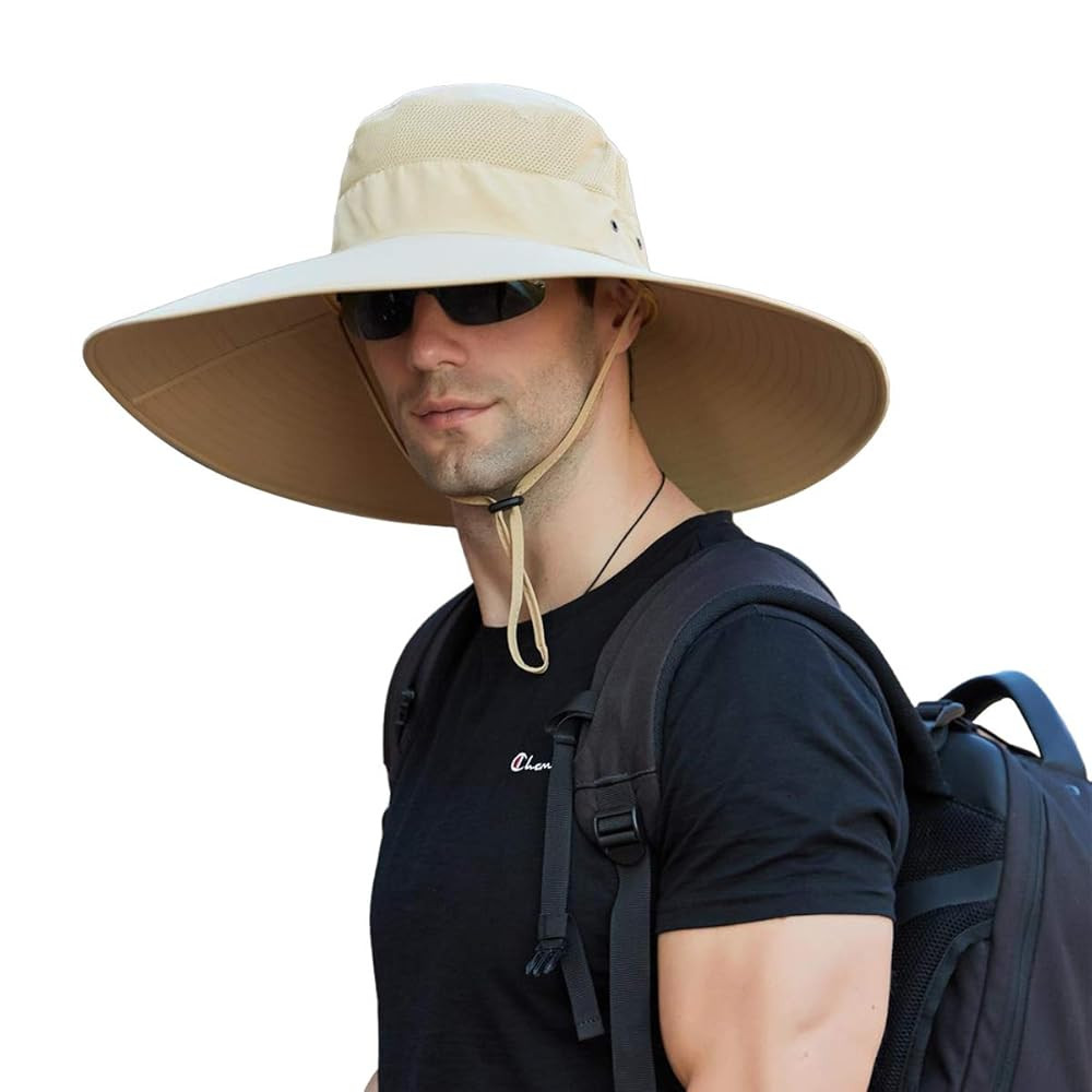 Leotruny Super Wide Brim Bucket Hat UPF50+ Waterproof Sun Hat for Fishing Hiking Camping | Amazon (US)