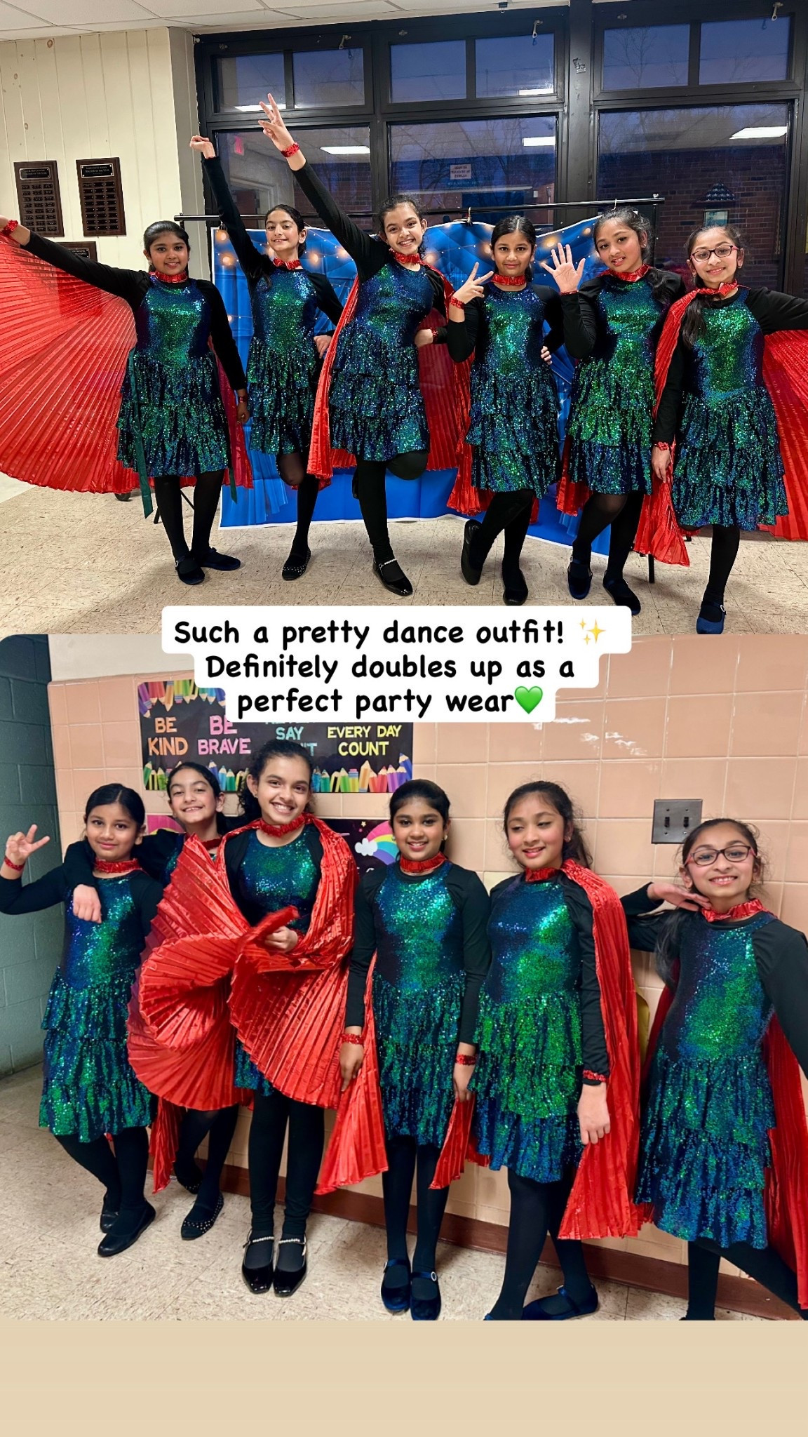 Such a pretty dance outfit! ✨ Definitely doubles up as a perfect party wear 💚💃

#danceoutfit #partywear

#LTKootd #LTKKids