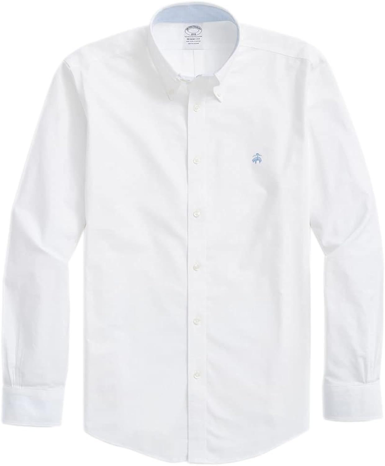 Brooks Brothers Men's Regent Fit The Original Polo Non Iron Stretch Sport Oxford Shirt (124502 White | Amazon (US)