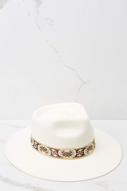 Lack Of Color White Hat with Gold Accents LACK OF COLOR >> The White Fader (One Left) – M Plus B Boutique main image 2