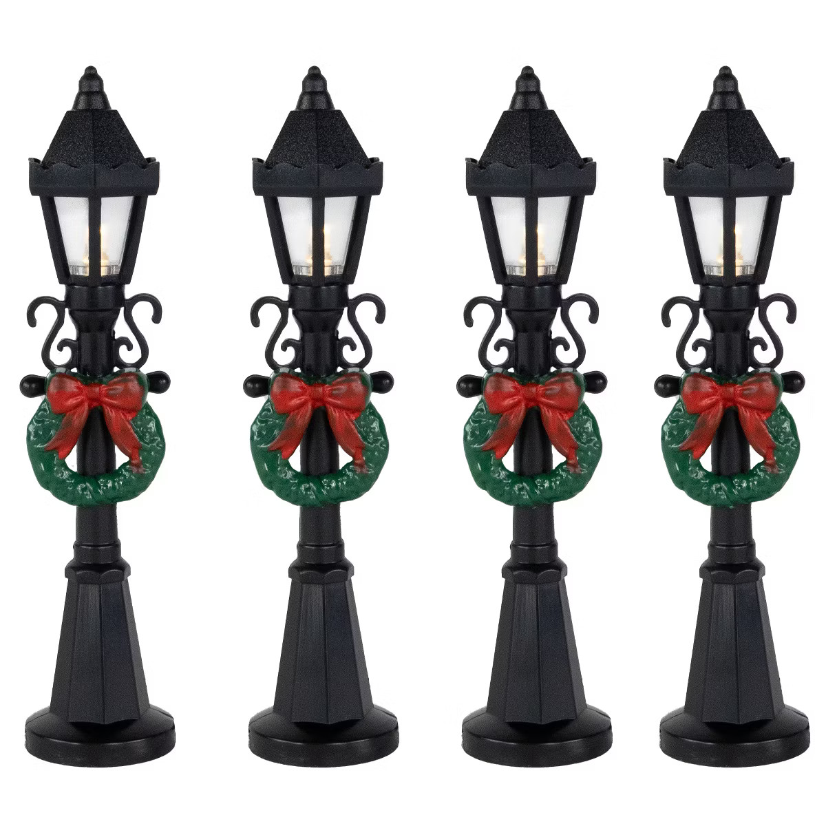 Northlight Set of 4 Lighted Street Lamps Christmas Village Display Pieces - 4.75" | Target