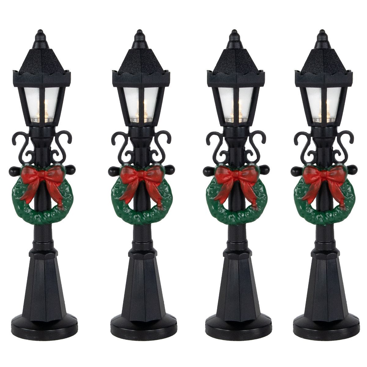 Northlight Set of 4 Lighted Street Lamps Christmas Village Display Pieces - 4.75" | Target