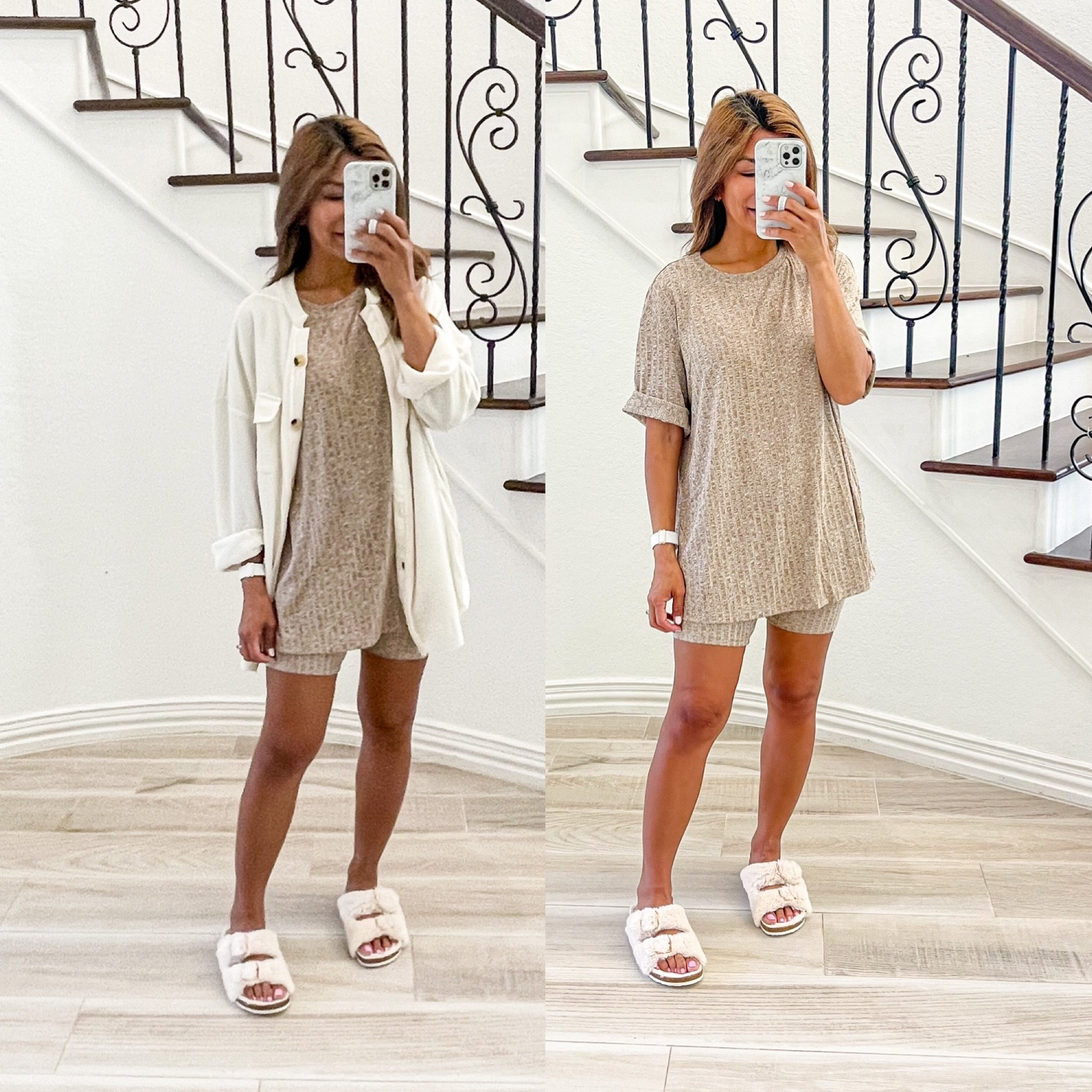 Loungewear set in small tts(color: khaki)
Waffle knit button down in small tts(color Cream Beige)
Fuzzy slippers tts
Amazon finds

#LTKFind #LTKSeasonal #LTKunder50