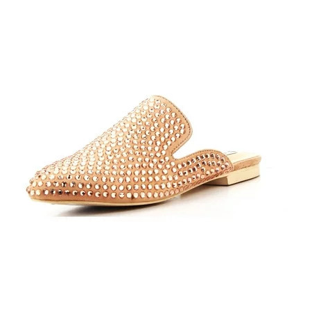 Cape Robbin Pixie-2 Nude Pointed Toe Slip On Slide Mules Rhinestone Bling Flats (5.5 Nude) | Walmart (US)