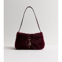 Burgundy Faux Fur Shoulder Bag New Look | New Look (UK)