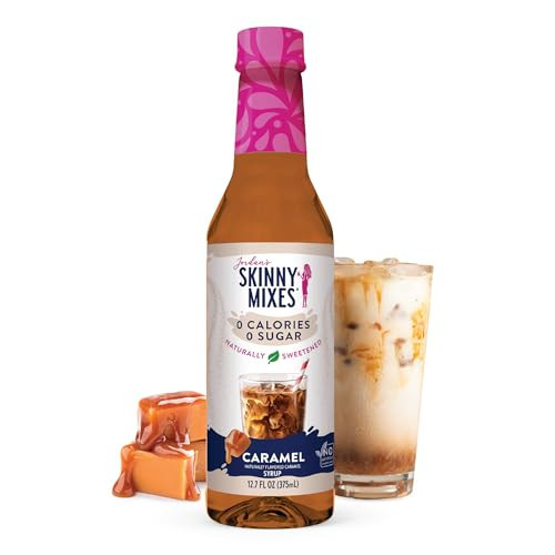 Jordan's Skinny Syrups Sugar Free Syrup, Caramel Syrup, 12.7 oz, Zero Sugar and Zero Calorie Flavoring for Coffee, Protein Shake, Cocktail or Mocktail Drinks and More, Naturally Sweetened Line | Amazon (US)