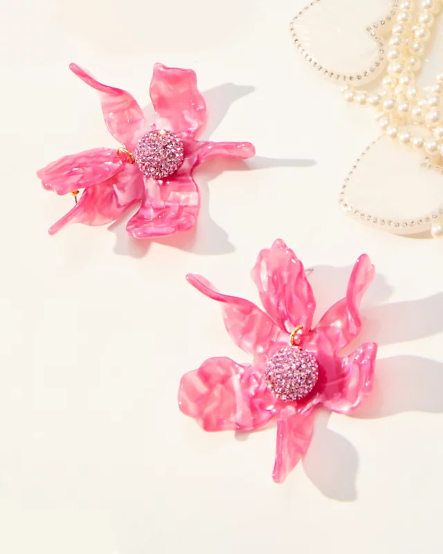 Lilly x Lele Crystal Lily Earrings | Lilly Pulitzer
