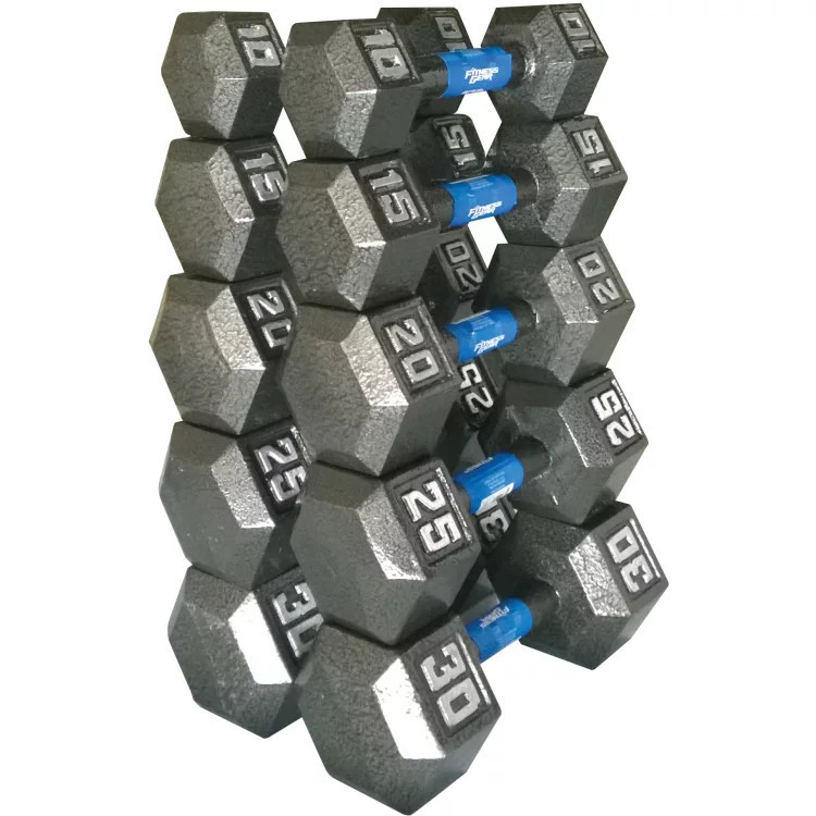 Fitness Gear Cast Hex 10-30 lb Dumbbell Set | DICK'S Sporting Goods