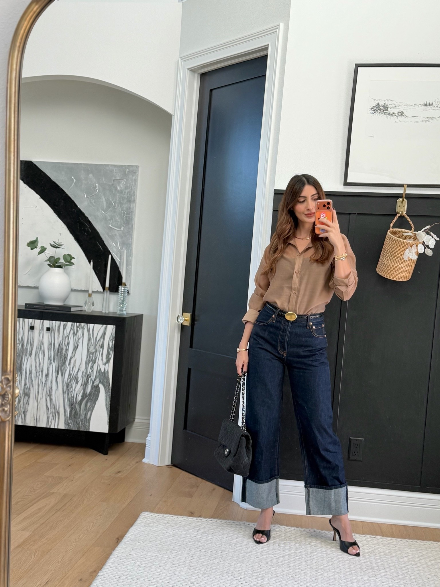 Home for the summer 🧀 linked similar jeans and belt! 

Dinner outfit date night girls night vacation button down outfit fashion feels Amazon revolve

#LTKootd #LTKSaleAlert #LTKdayinmylife