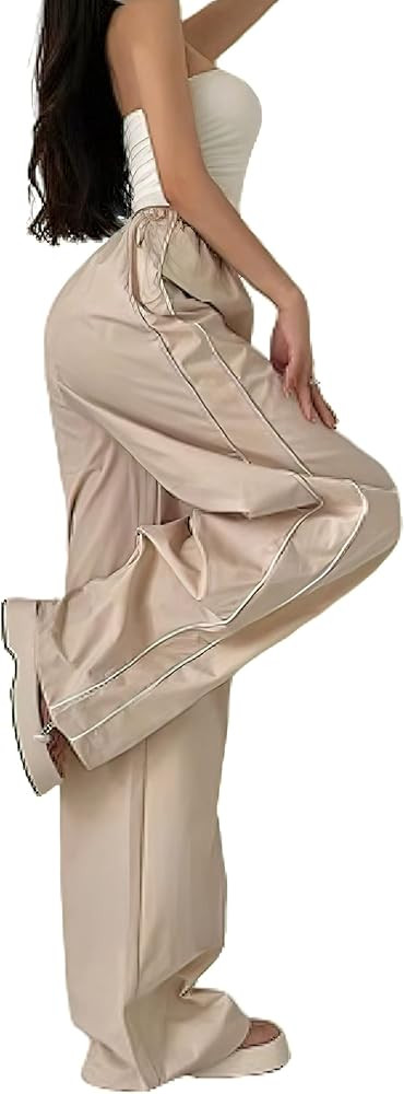 XPONNI Women's Baggy Y2K Parachute Pants | Amazon (US)