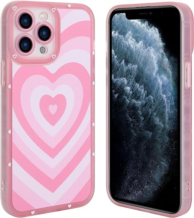 AIGOMARA Compatible with iPhone 11 Pro Max Case Pink Heart Print Cute Pink Heart Pattern Case for... | Amazon (US)