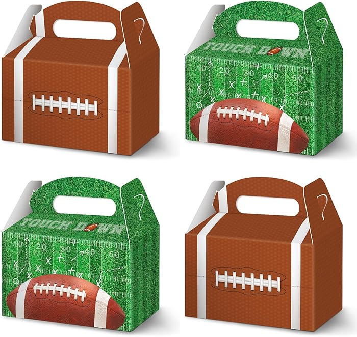 KALEFO Super Football Bowl Party Treat Boxes Touch Down Favor Box Decorations Sports Theme Rugby ... | Amazon (US)