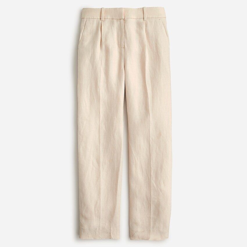 Pleated linen-cupro trouser | J.Crew US