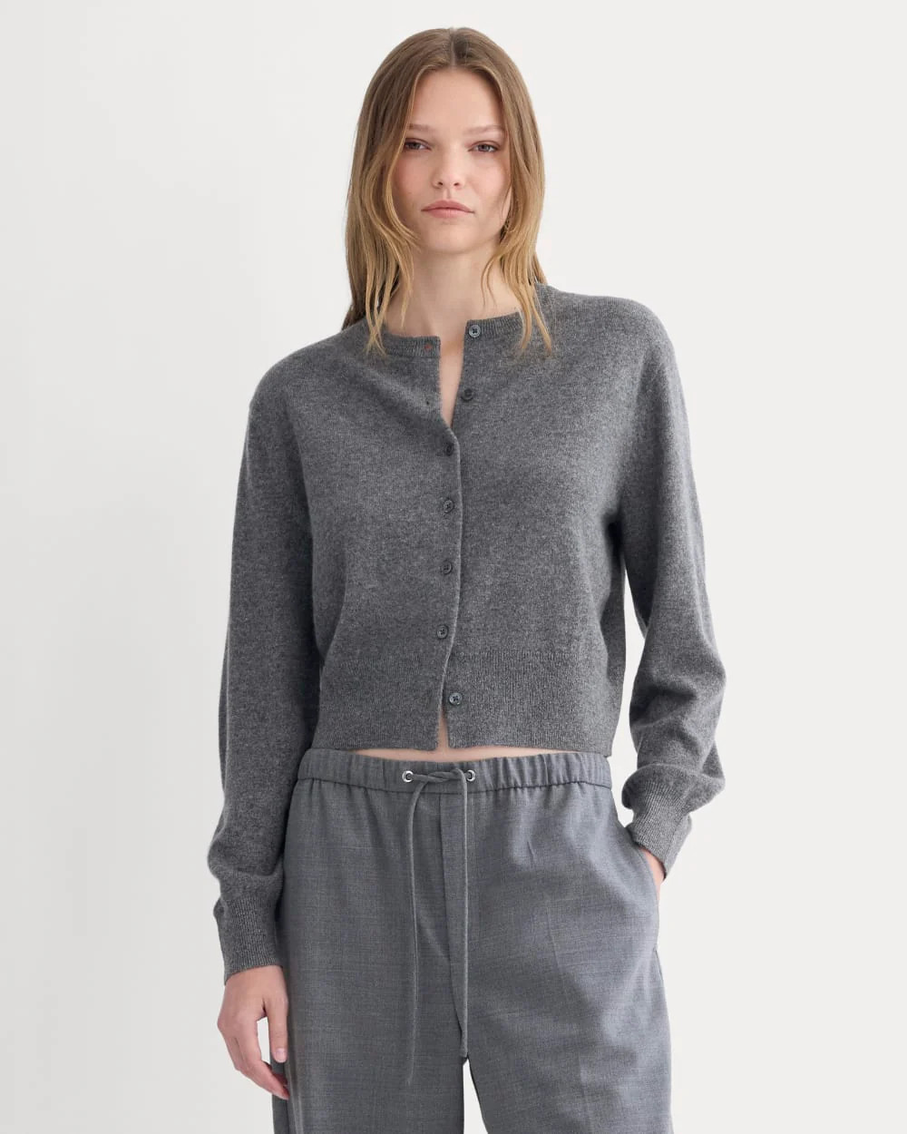 Cashmere Cropped Cardigan | Navy | Everlane