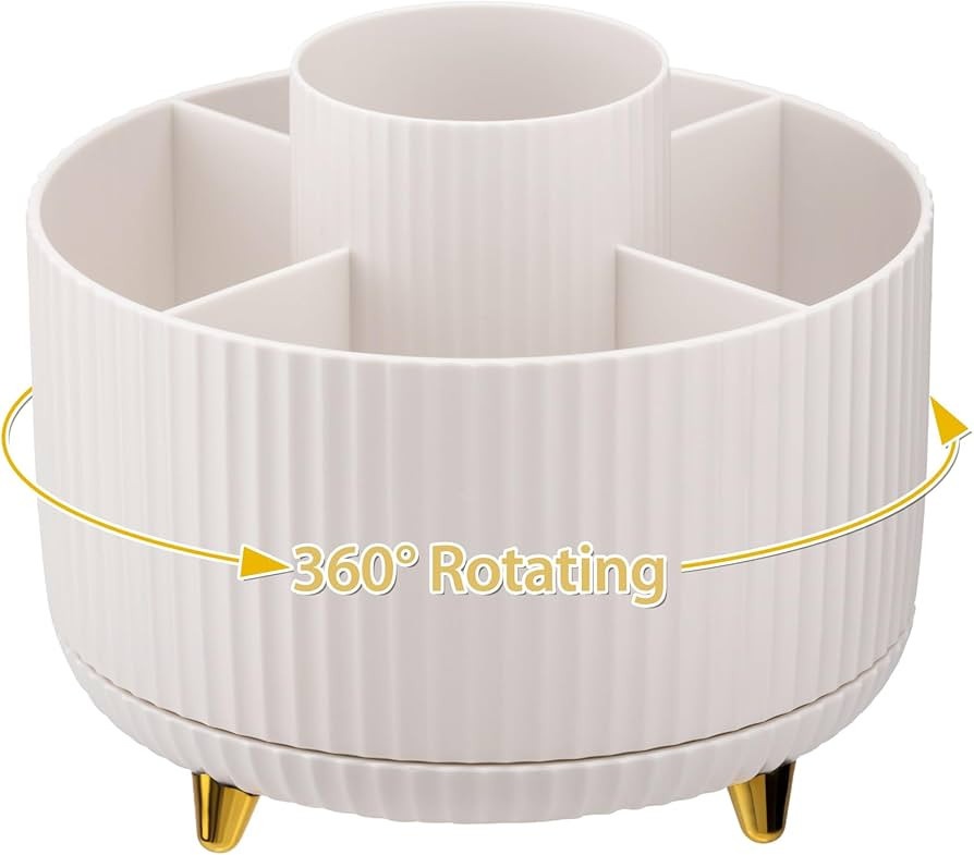 Makeup Brush Holder, Multi-angle Rotating Makeup Organizer, Multifunction Cosmetic Organizer for ... | Amazon (US)